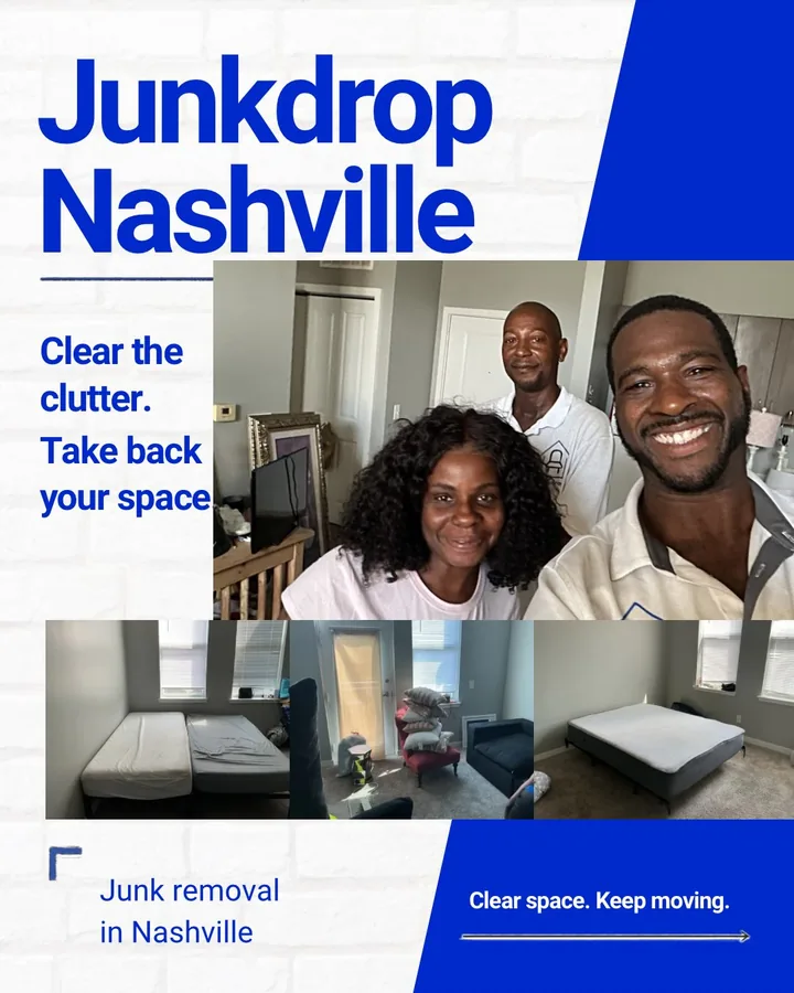 Junkdrop Instagram collage of crew and household furniture